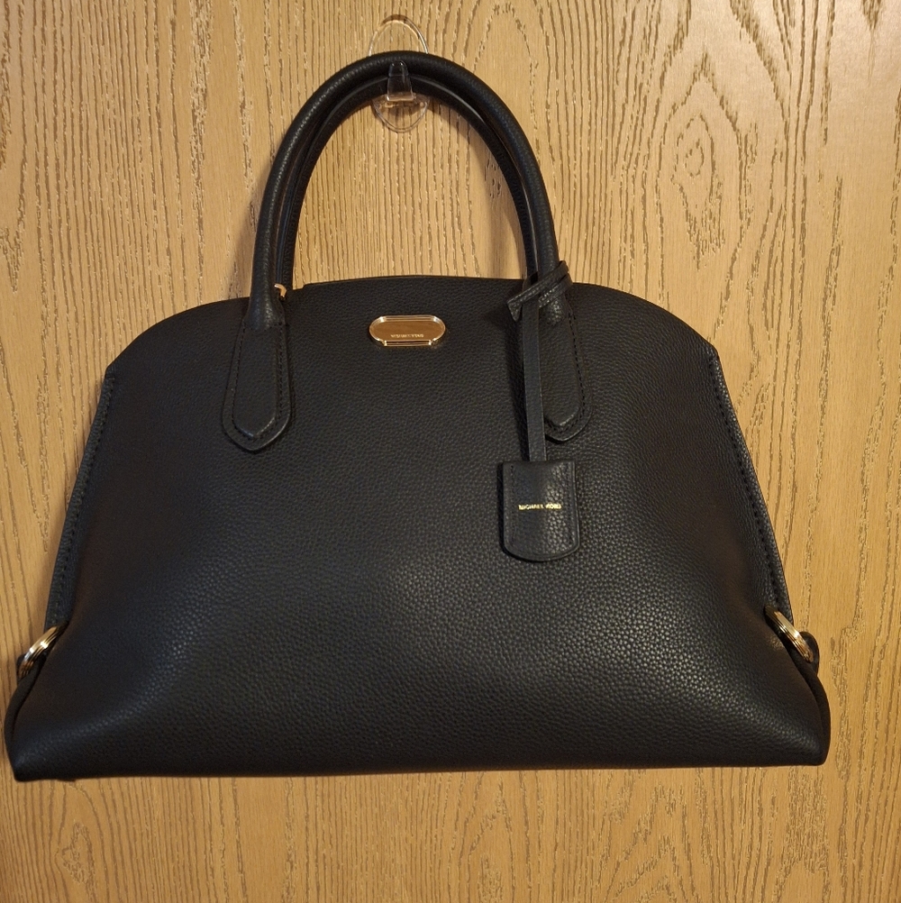 Michael Kors Sandra Gold Metal Large Satchel Bag